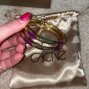 Gold with Purple Cache Bangles